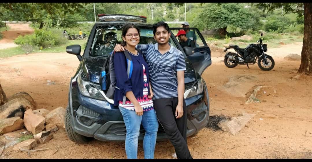 Sandeep and Bhavani on an early adventure